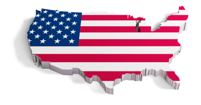 USA Flag Map